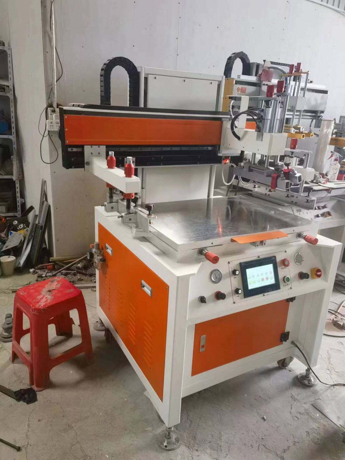 二手半自动丝印机6080台面-2