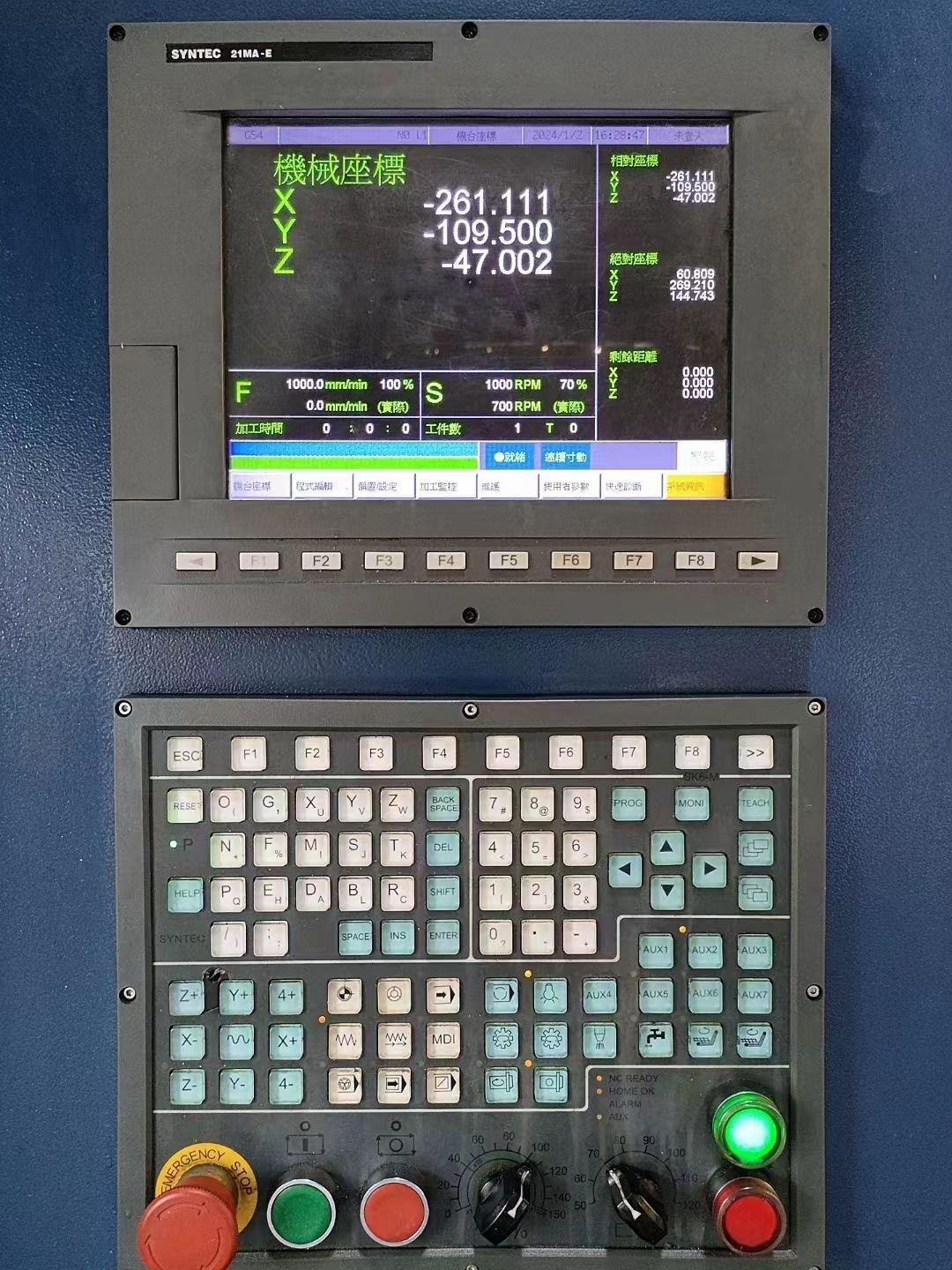 准新炬翔870精雕机 新代21ma-E系统,ER4-2