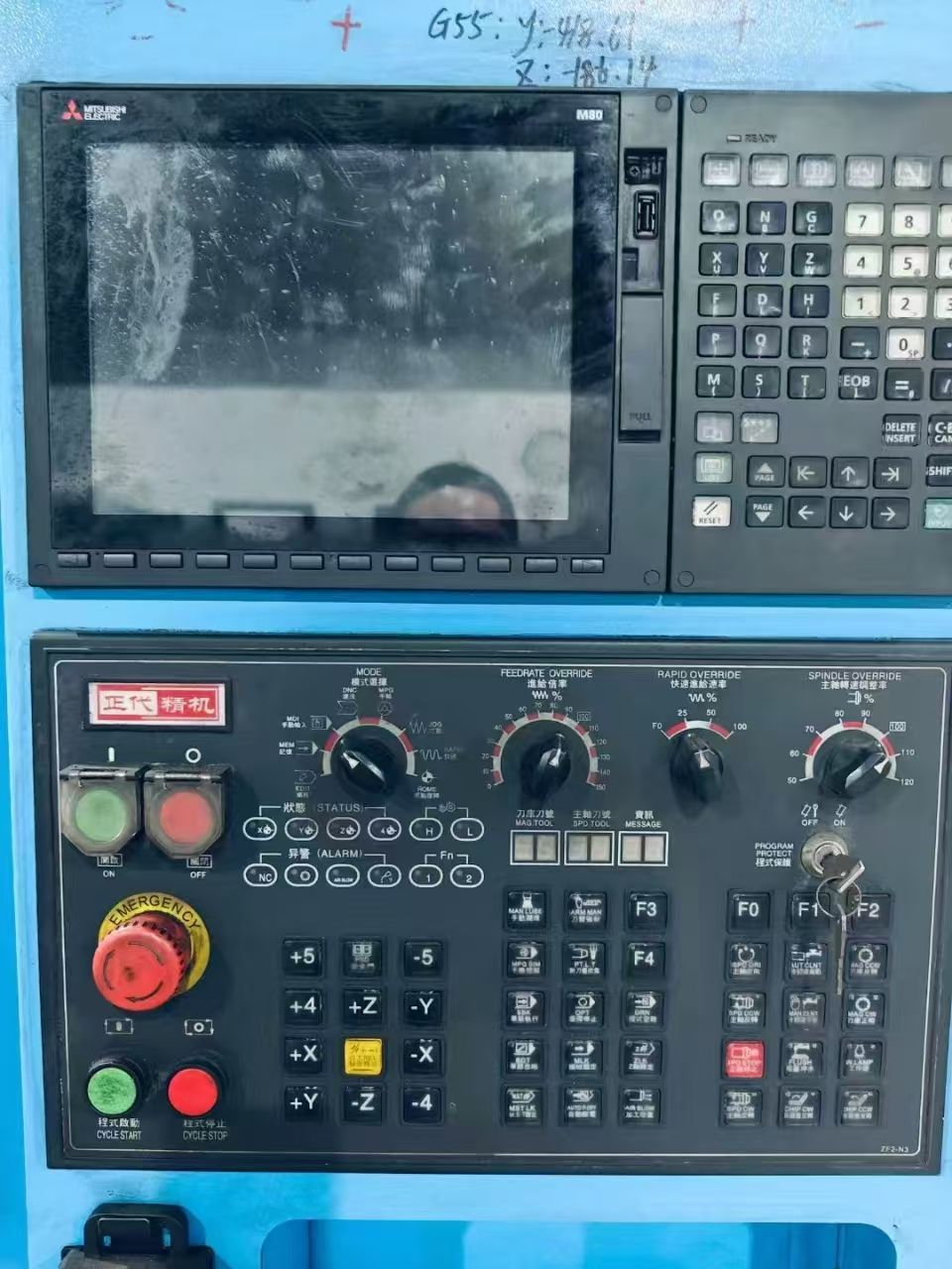 1060加工中心，三轴45滚柱线轨，三菱*款M80-2