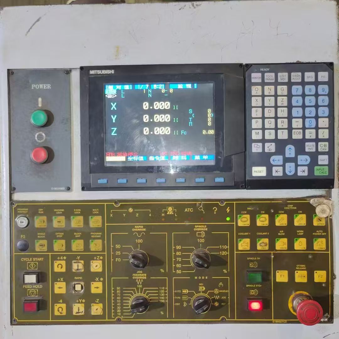 真的少用的老机器台湾原装绮发1680三硬轨加工中心-2