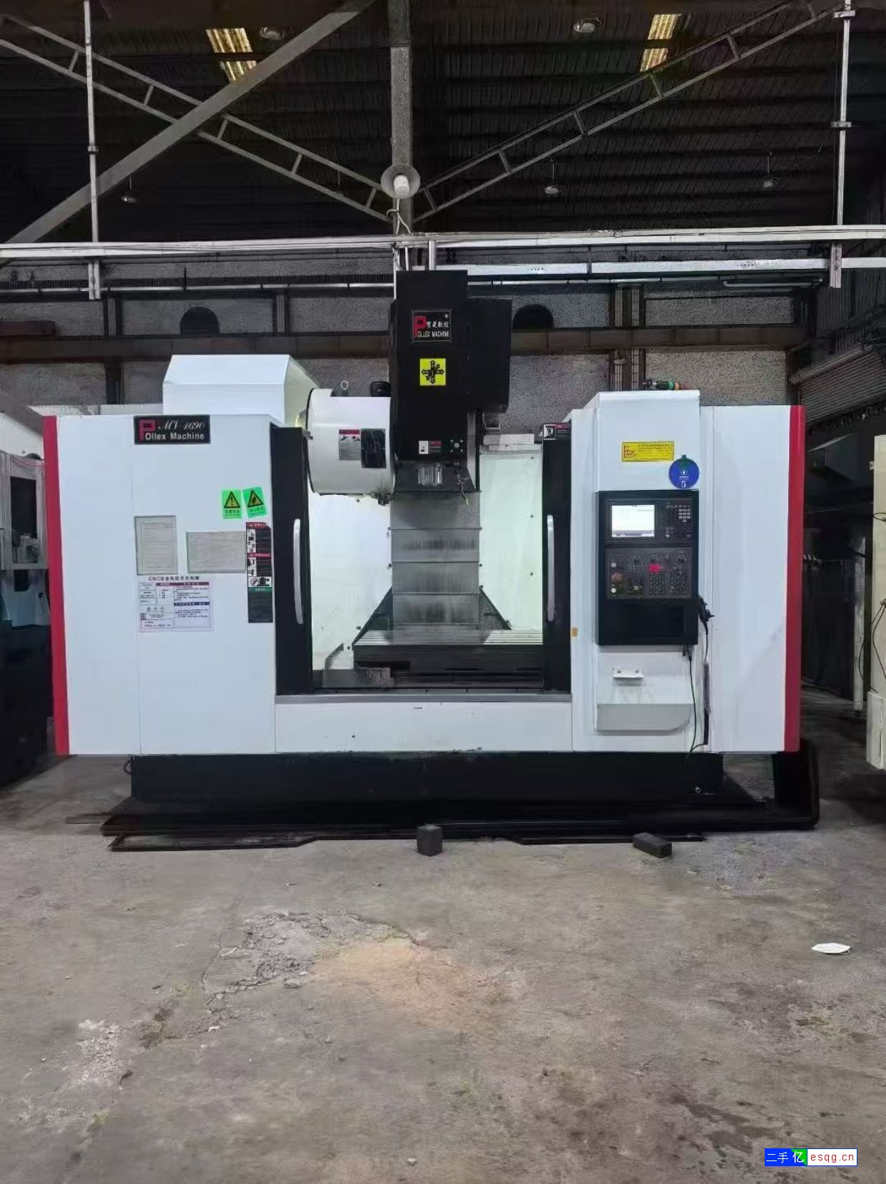 准新宝菱1690三线轨加工中心,三菱mv80系统-1