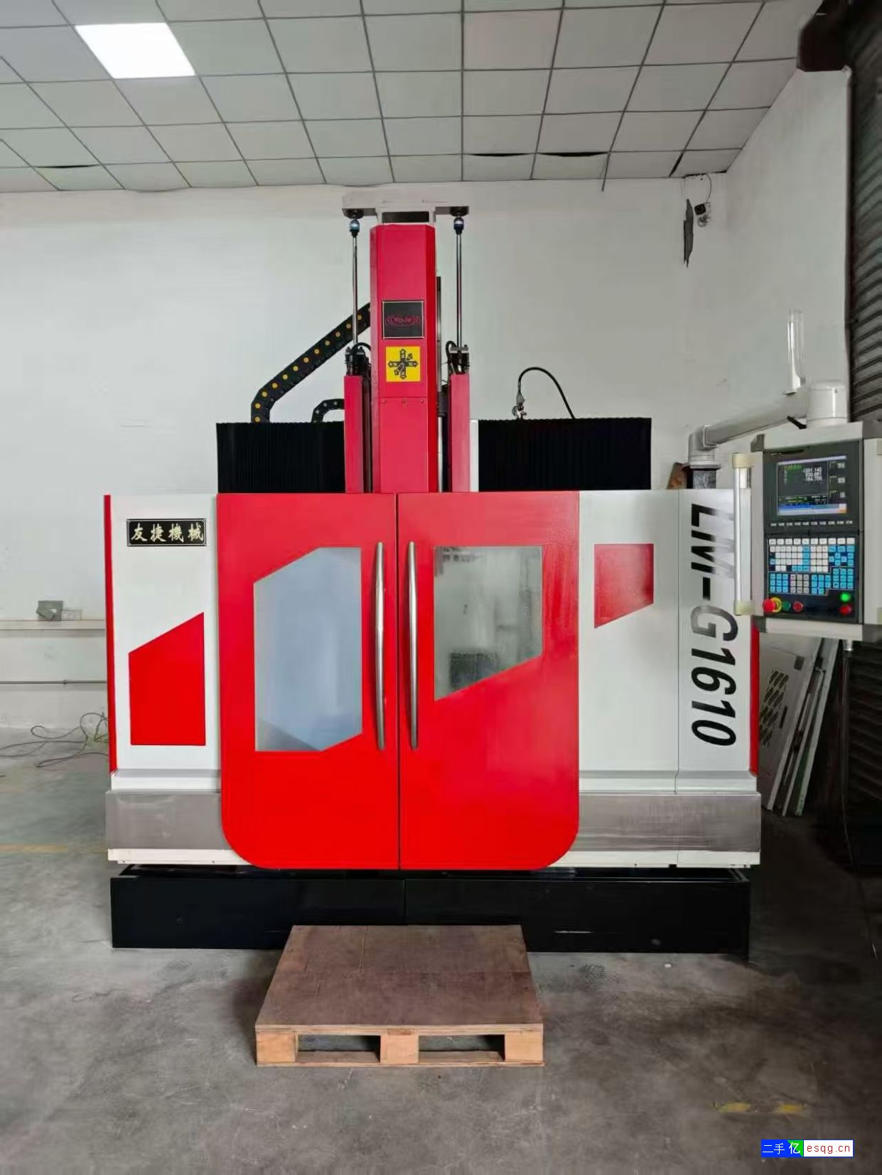 上仕1610动梁龙门,新代21Ma系统,安川驱动电-4