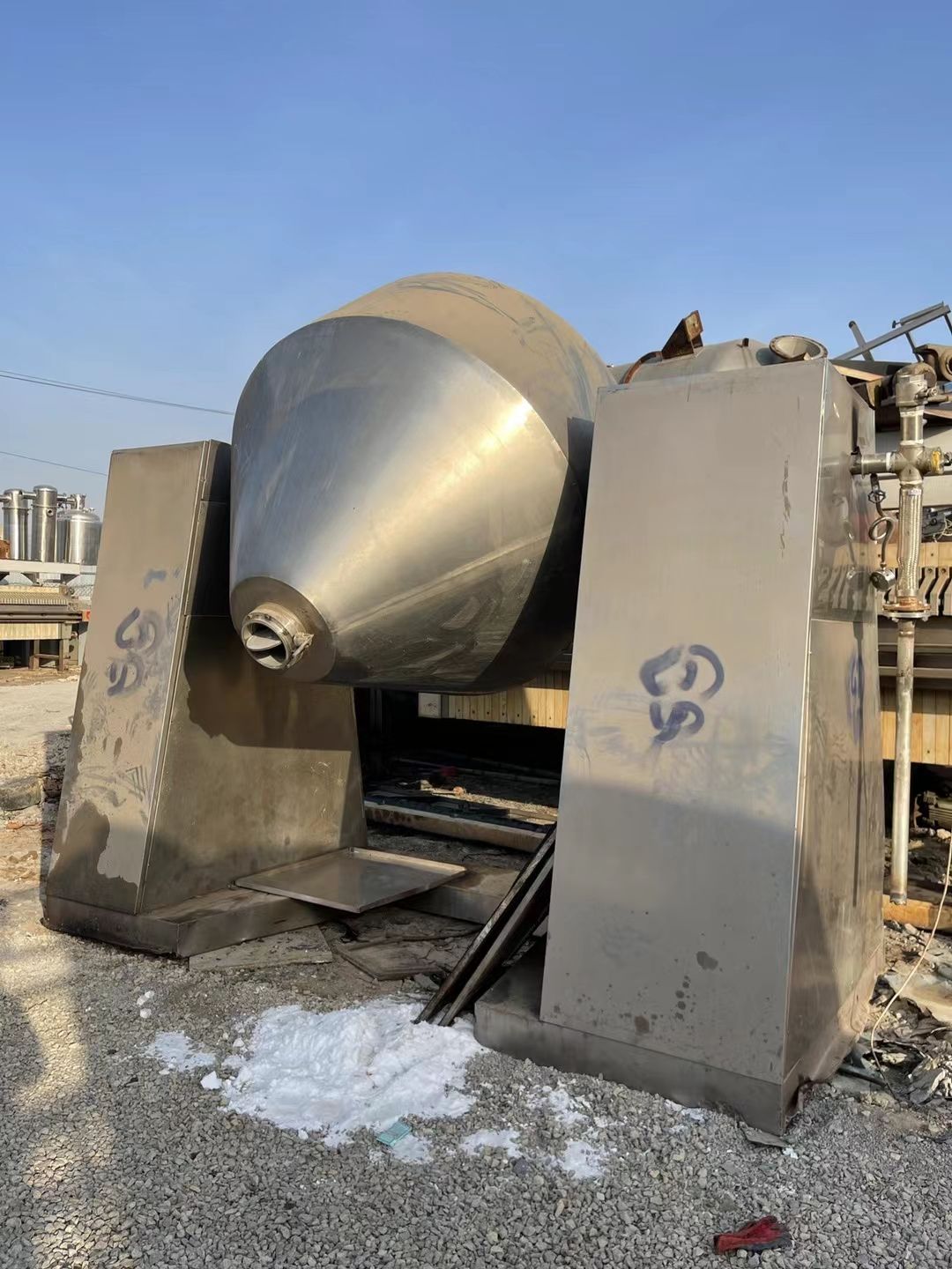 出售二手双锥干燥机供应500升-3000升不锈钢搪-1