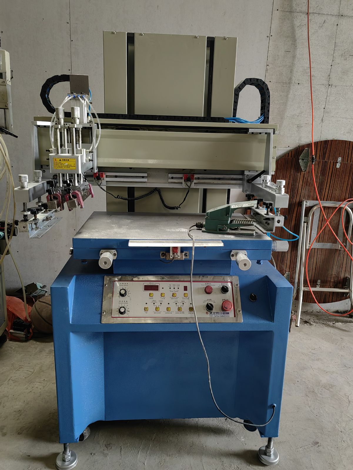 低价出售二手丝印机，斜臂丝印机-2