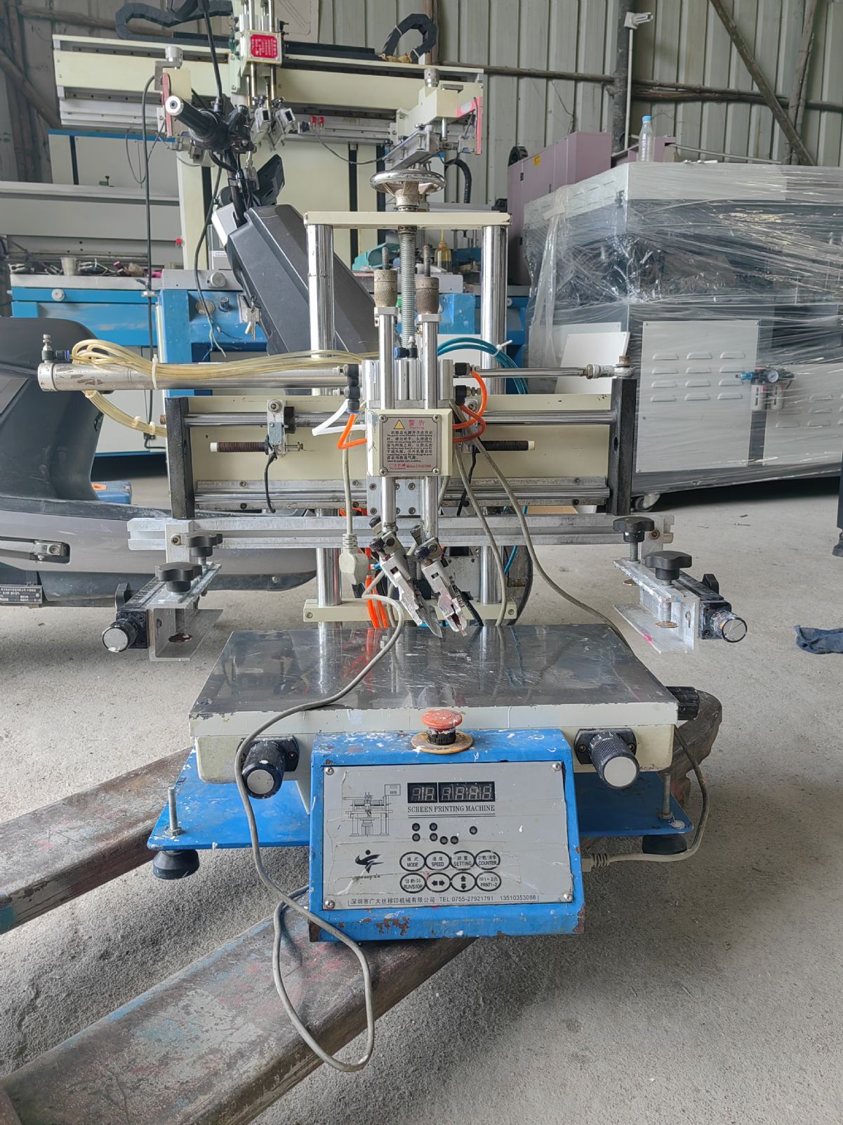 低价出售二手台式丝印机3050台面。-2