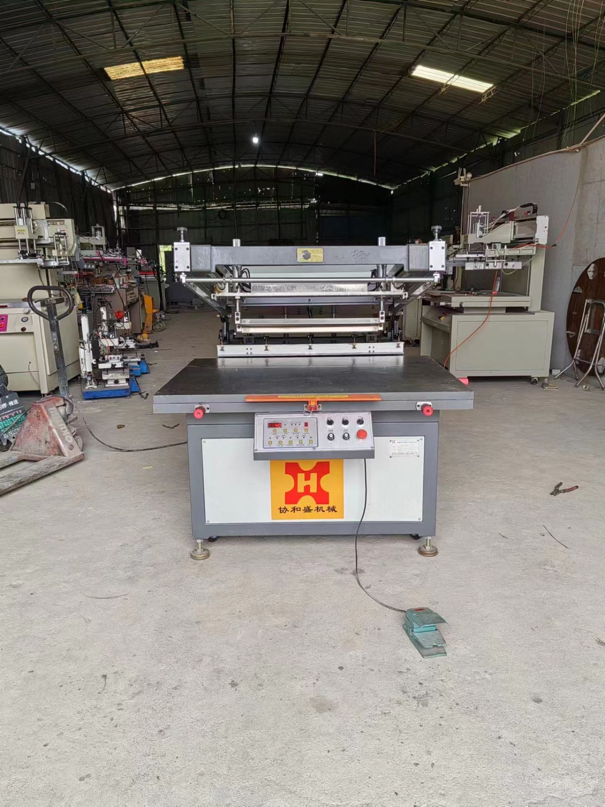 出售九成新二手丝印机，斜臂丝印机，千层架-2