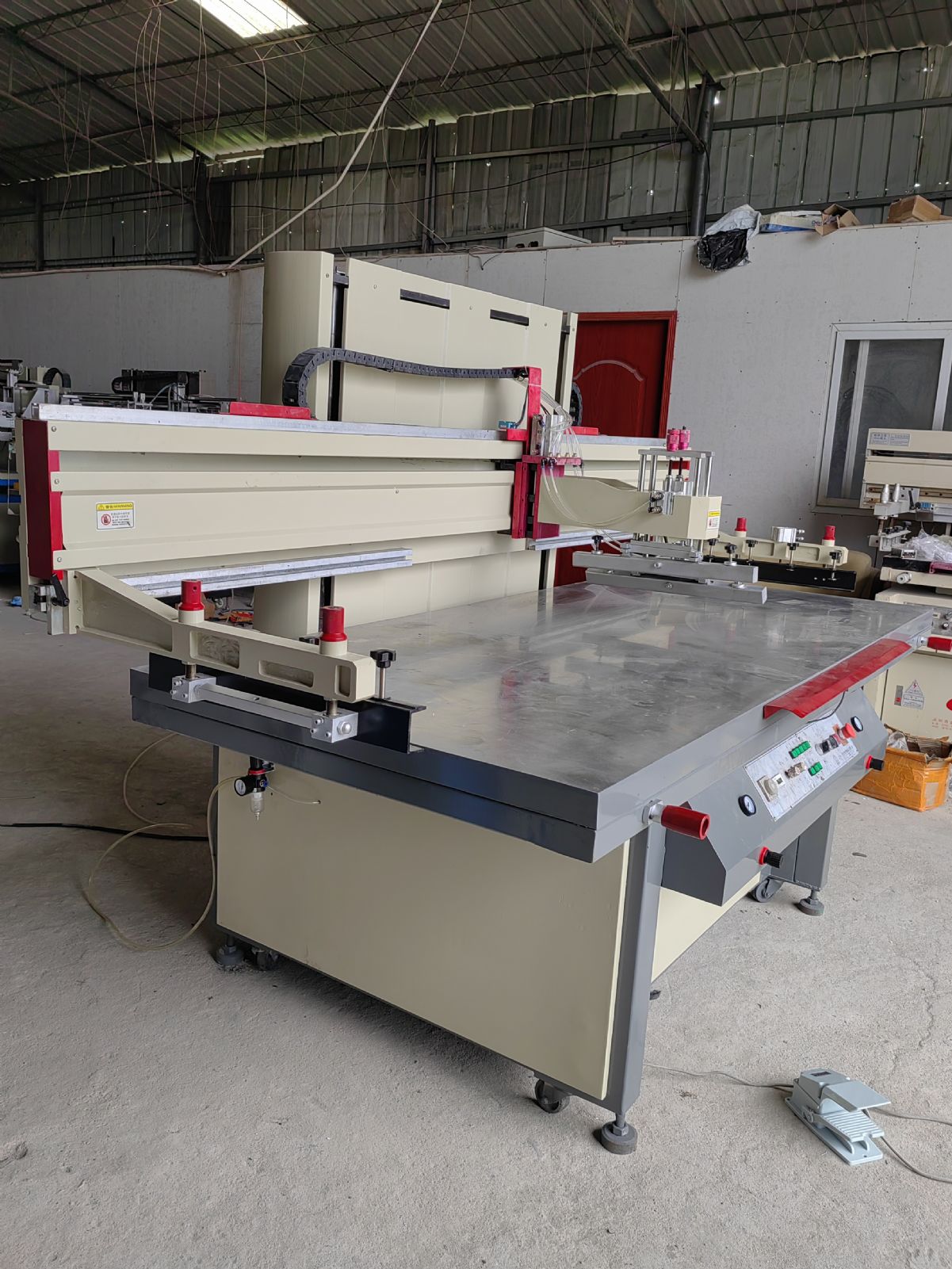 二手上海宝玲大台面丝印机1000*2200台面，带-1