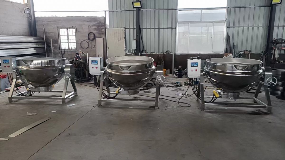 样机处理，全新未用不锈钢夹层锅，便宜处理啦！详情私-1