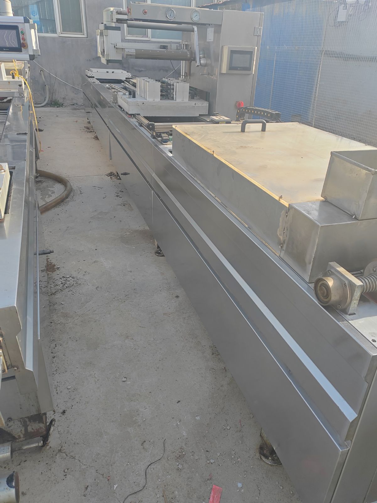 二手生鱼片拉伸膜真空包装机，免浆鱼片真空包装设备，-2