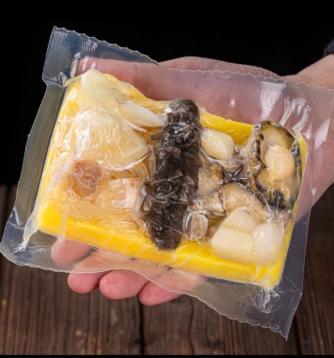 二手佛跳墙拉伸膜包装机，大盆菜真空包装封口机！提供-1