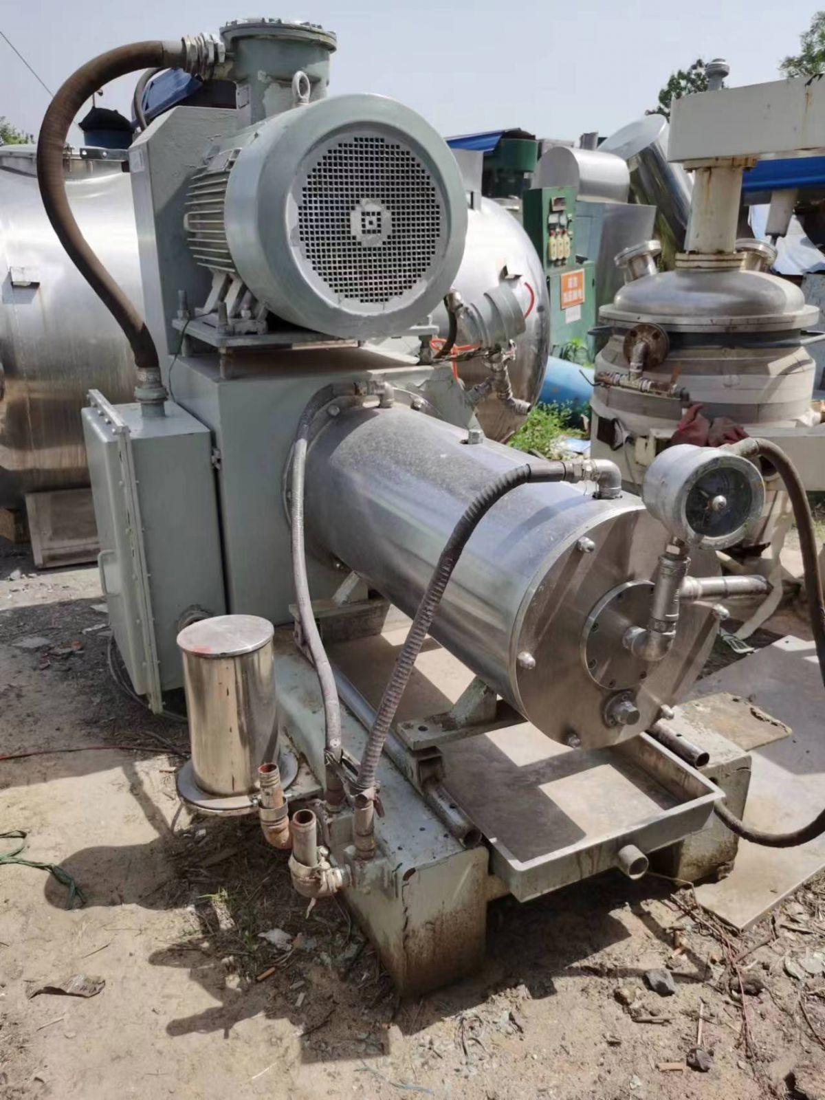 转让9成新二手60升卧式砂磨机，锆珠齐全-2