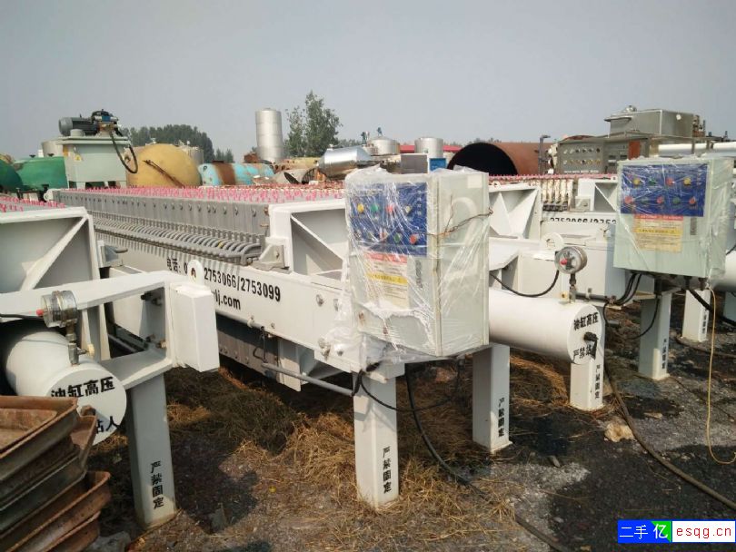 出售8台200平方京津隔膜压滤机 自动清洗翻板-2