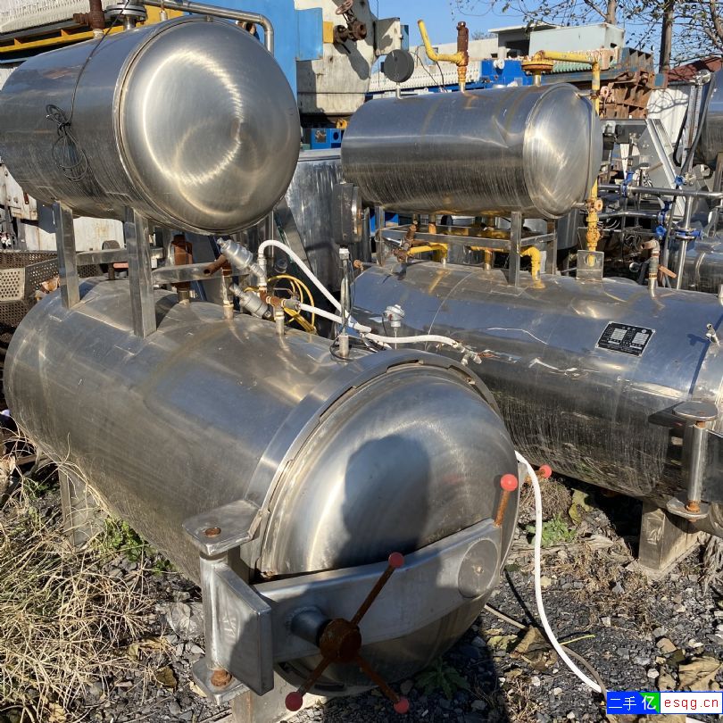 现货处理两台0.57杀菌锅 4立方双层杀菌锅-2