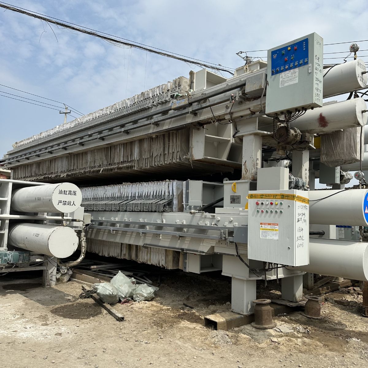 现货多台500平方隔膜压滤机 二手500平方压滤机-2