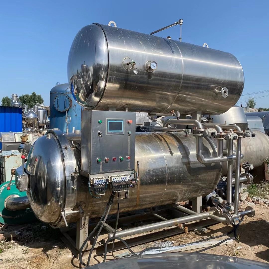 处理二手2立方双层水浴式杀菌锅-1