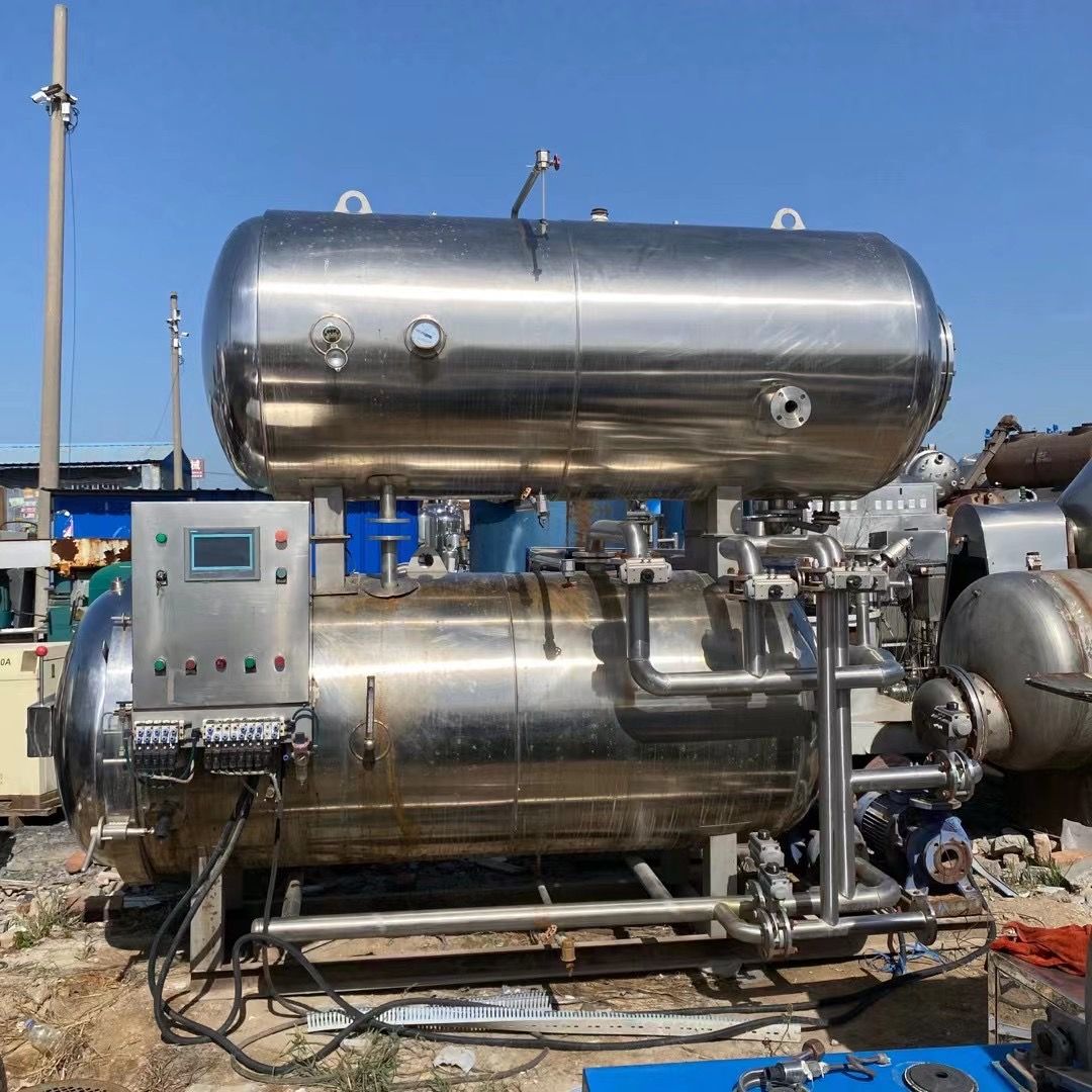 处理二手2立方双层水浴式杀菌锅-2