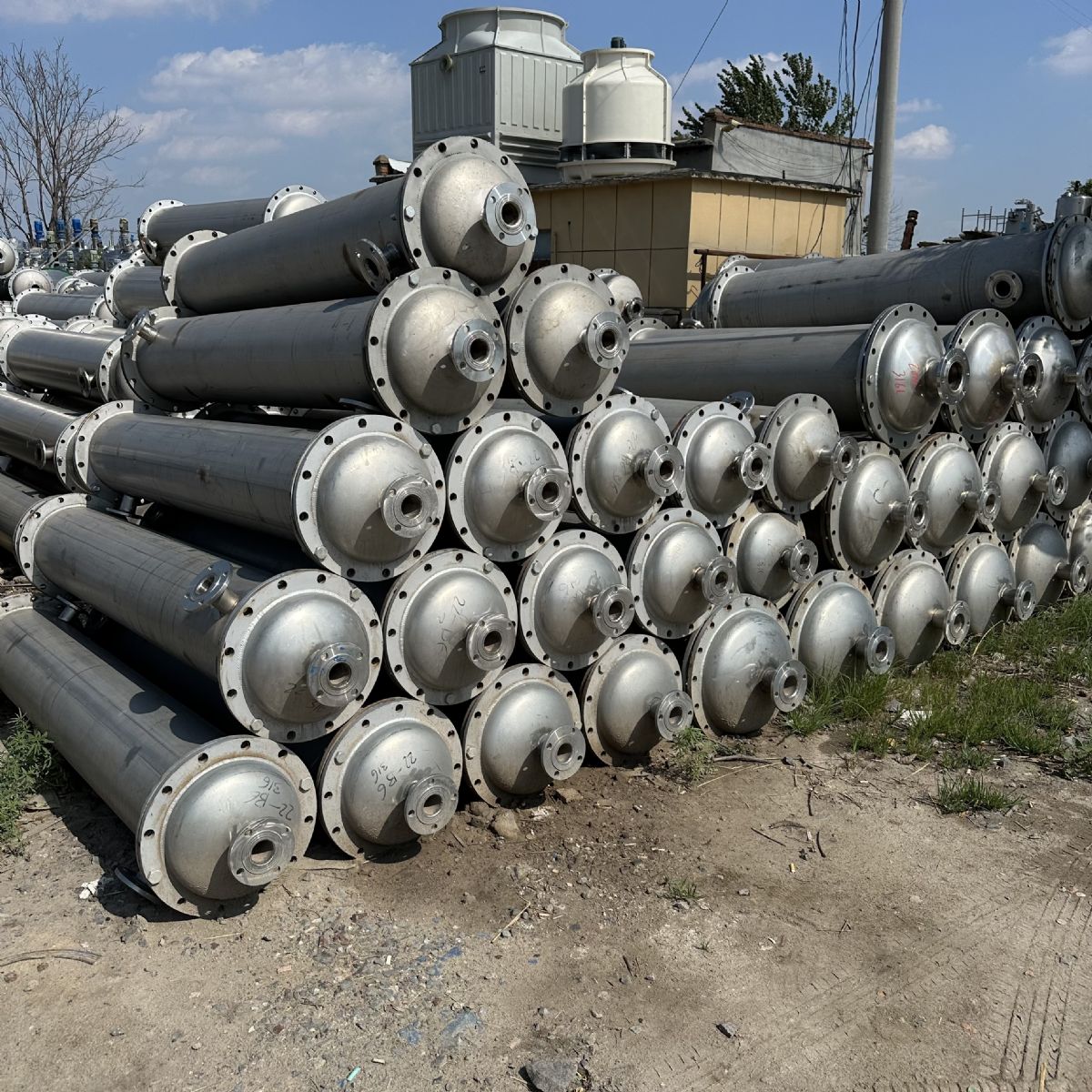 转让10平方不锈钢列管冷凝器 二手30平方不锈钢冷-1