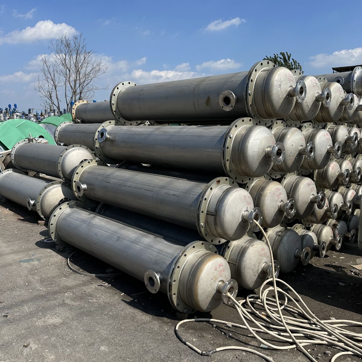 转让10平方不锈钢列管冷凝器 二手30平方不锈钢冷-2