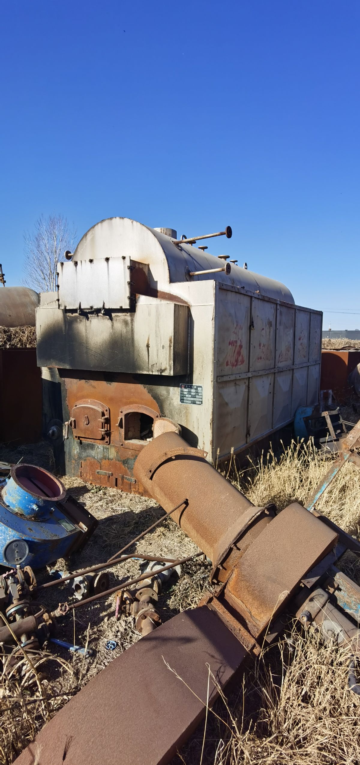 二手1吨燃气蒸汽锅炉转让-1