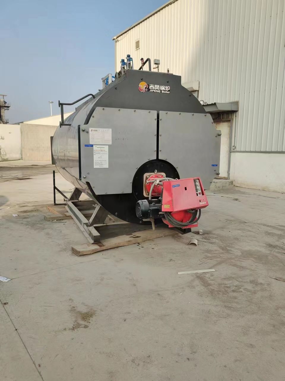 转让二手4吨燃气蒸汽锅炉手续配件齐全-2