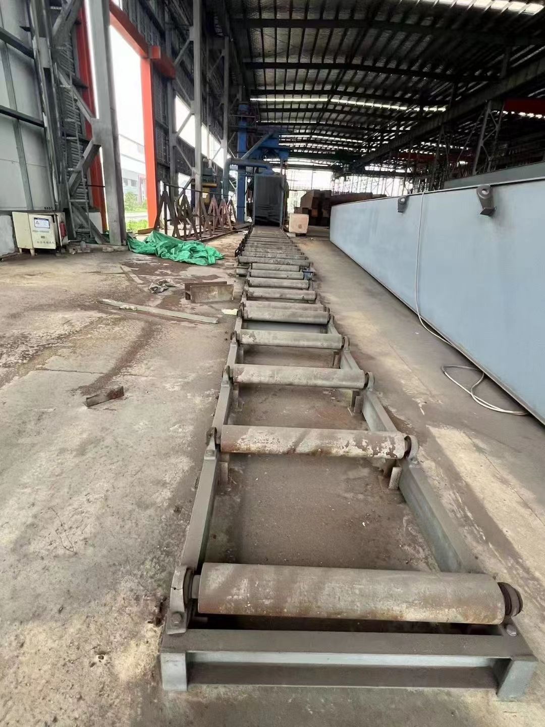 1527钢结构专用抛丸机抛头十台11千瓦托辊每边2-1