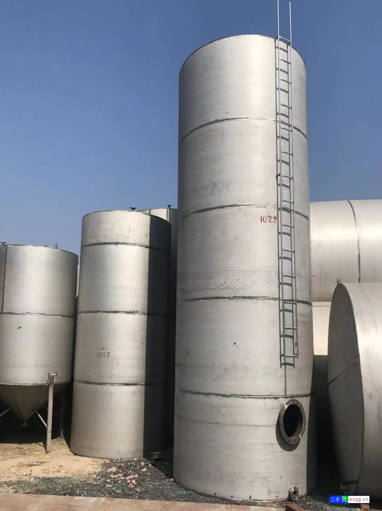 转让二手不锈钢储水罐储酒罐储油罐糖浆罐甲醇储罐-3
