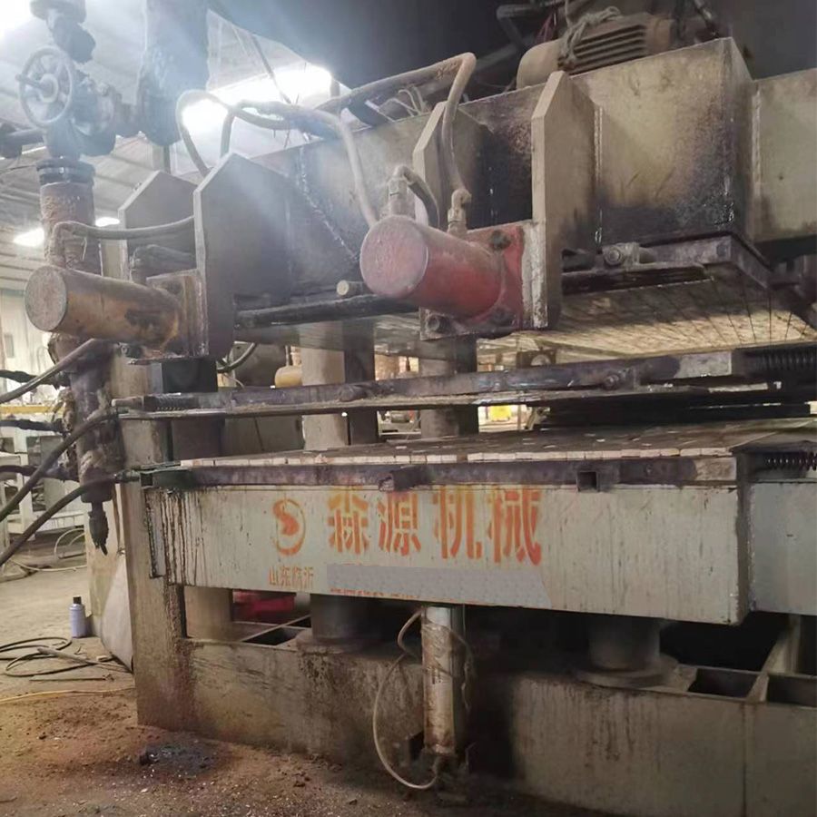 转让二手三压二拼板热压机 临沂森源产 压板镀铬开槽-1