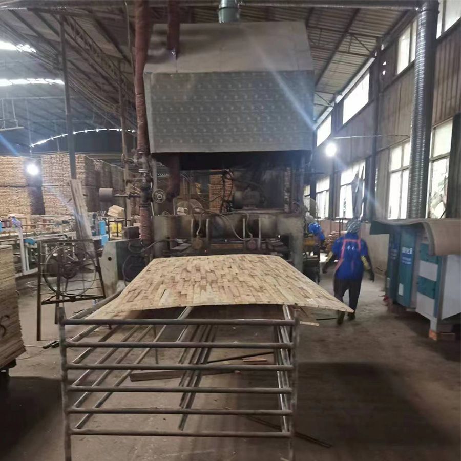 转让二手三压二拼板热压机 临沂森源产 压板镀铬开槽-2