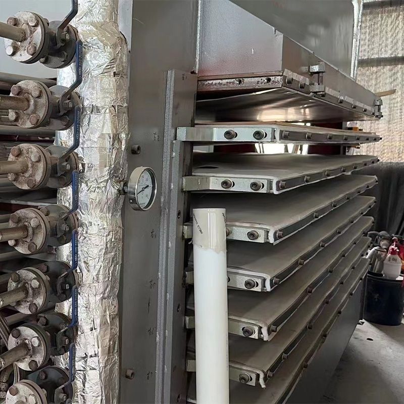 转让4x8尺7层华力贴面热压机 600吨压力 无锡-1