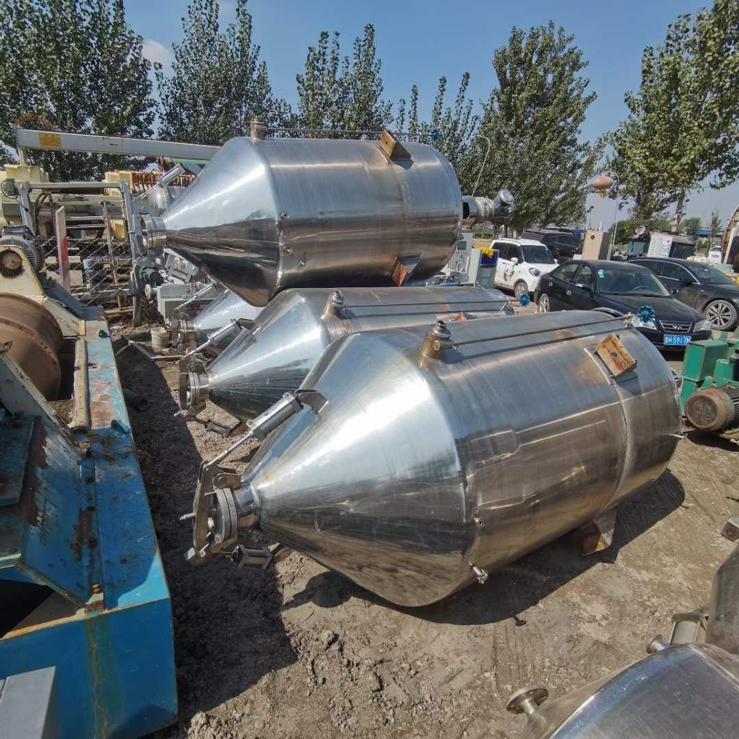 转让二手不锈钢搅拌罐 四台3立方外抛光锥体不锈钢搅-2