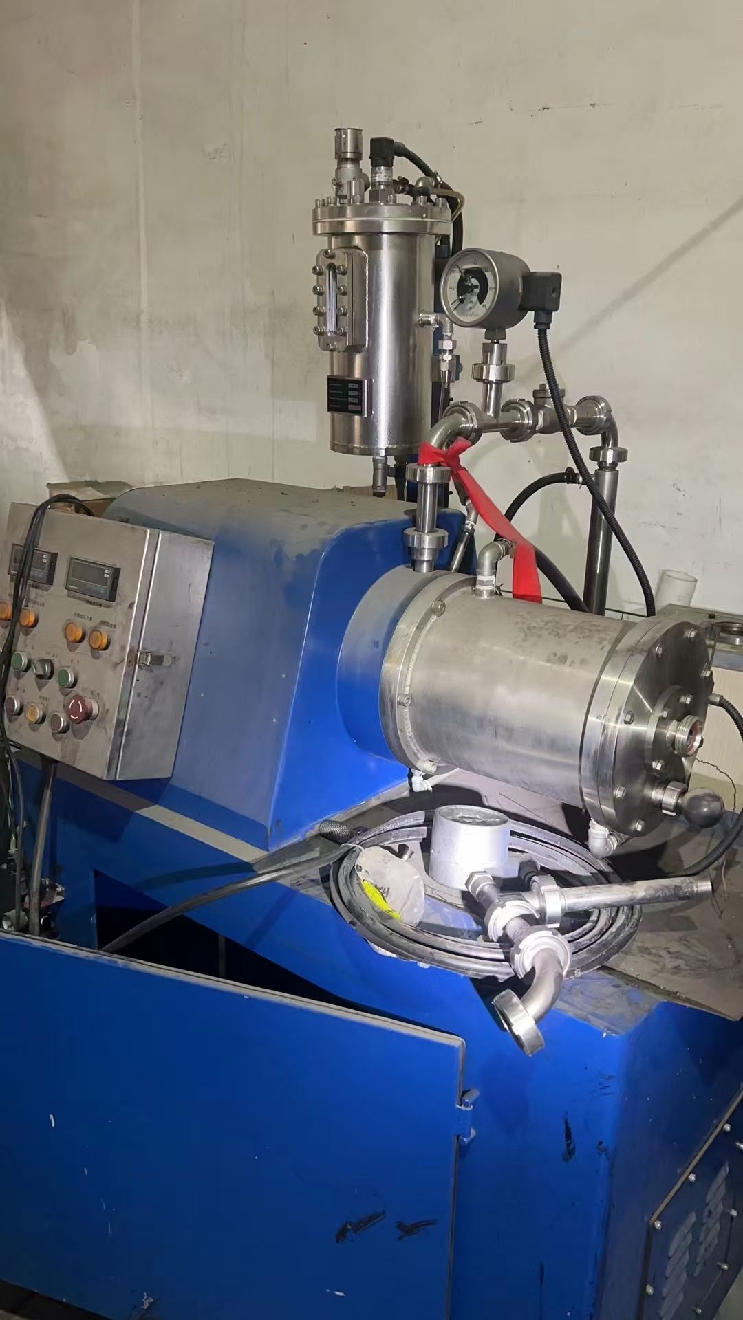 转让二手卧式砂磨机 一台容积6L上海森勒产陶瓷纳米-1