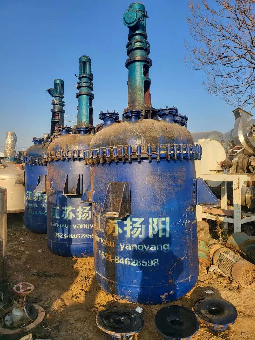 转让二手搪瓷搅拌罐 三台容积2000L江苏杨阳产单-2