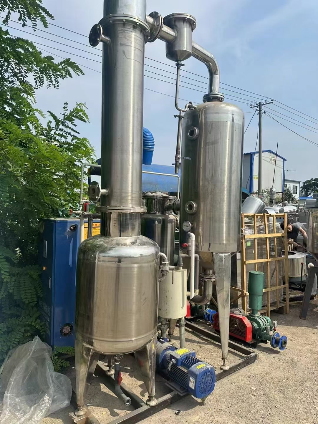 转让二手浓缩蒸发器 一套容积500升单效浓缩蒸发器-1