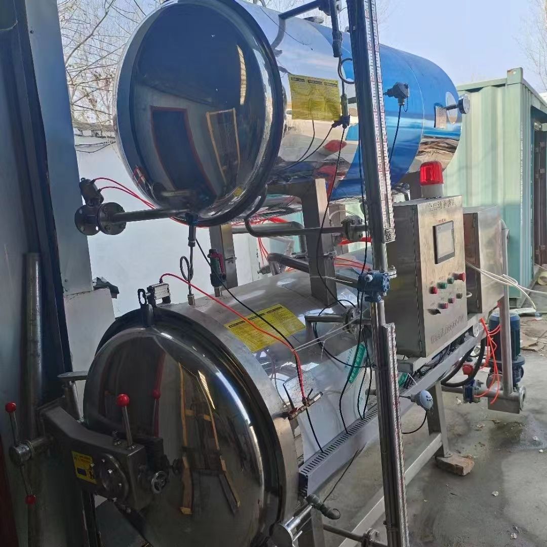 转让二手全自动杀菌锅 一台1.32立方双层电气两用-1