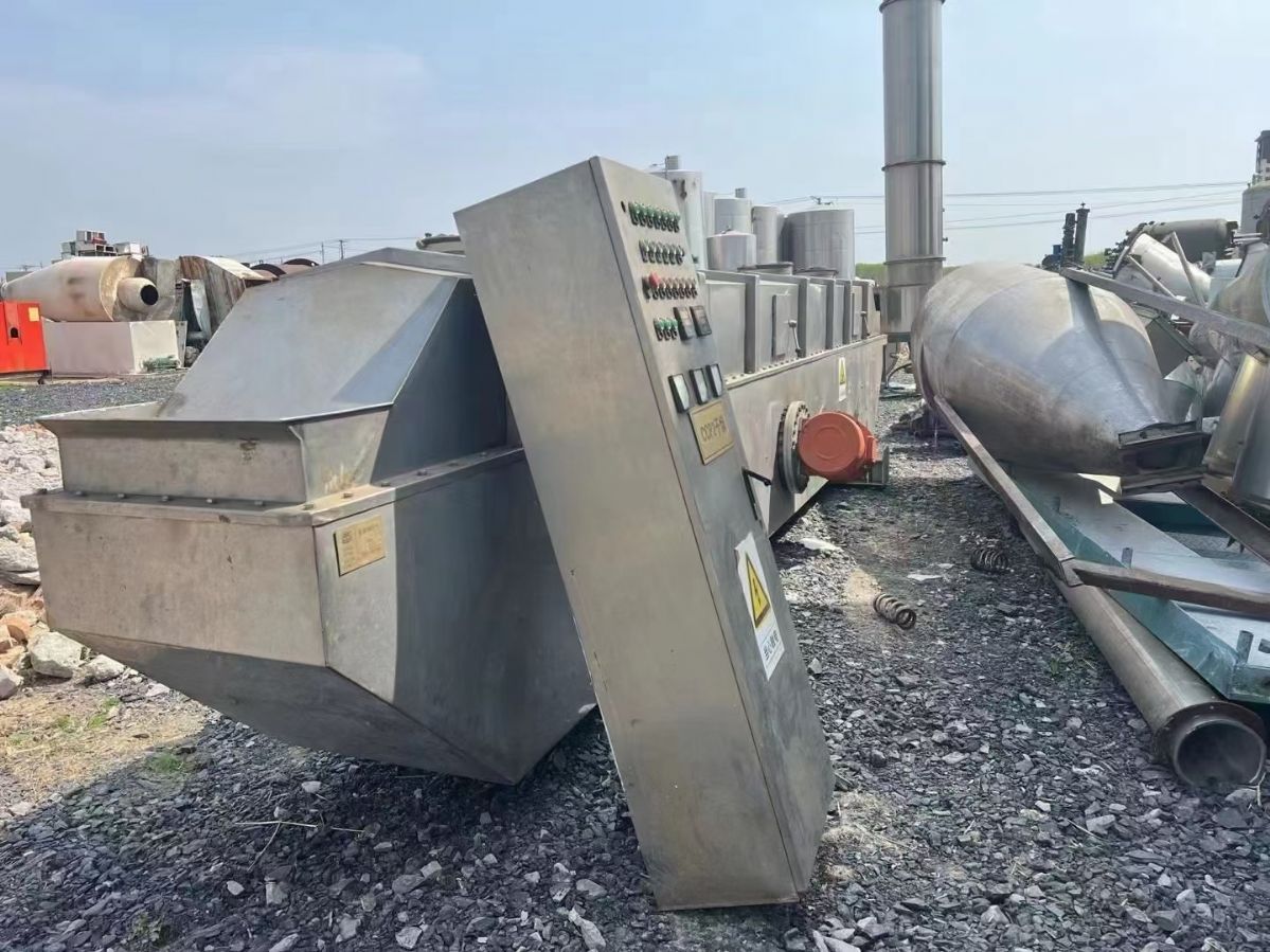 转让二手流化床干燥机 一套0.6米X7米振动流化床-1