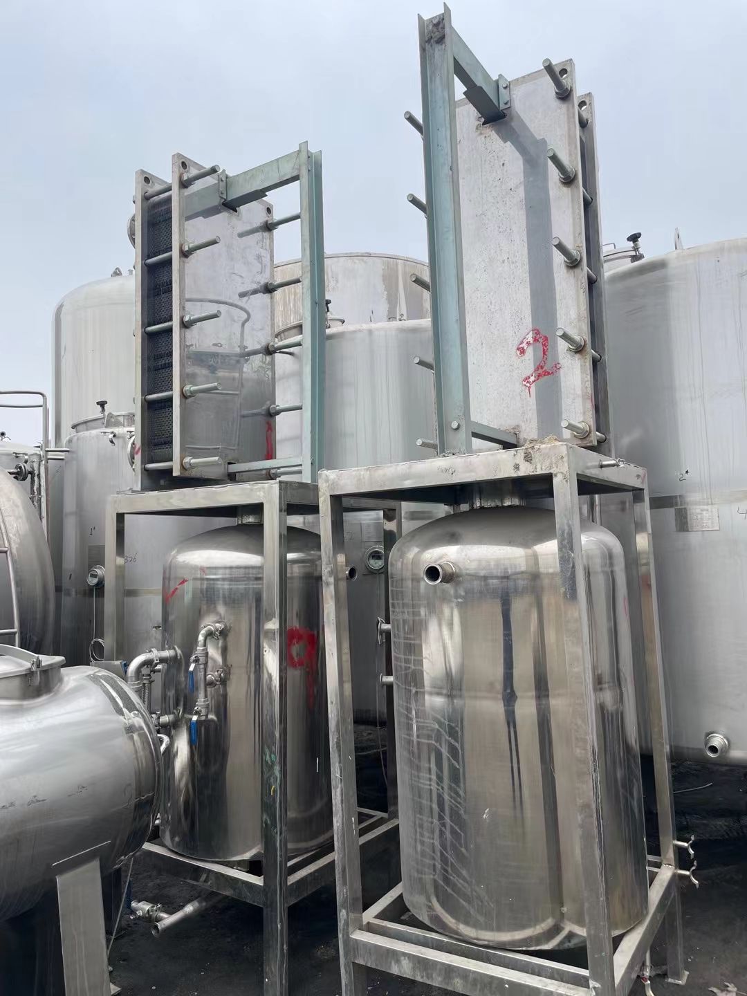 转让二手浓缩蒸发器 两套容积1000升单效浓缩蒸发-2