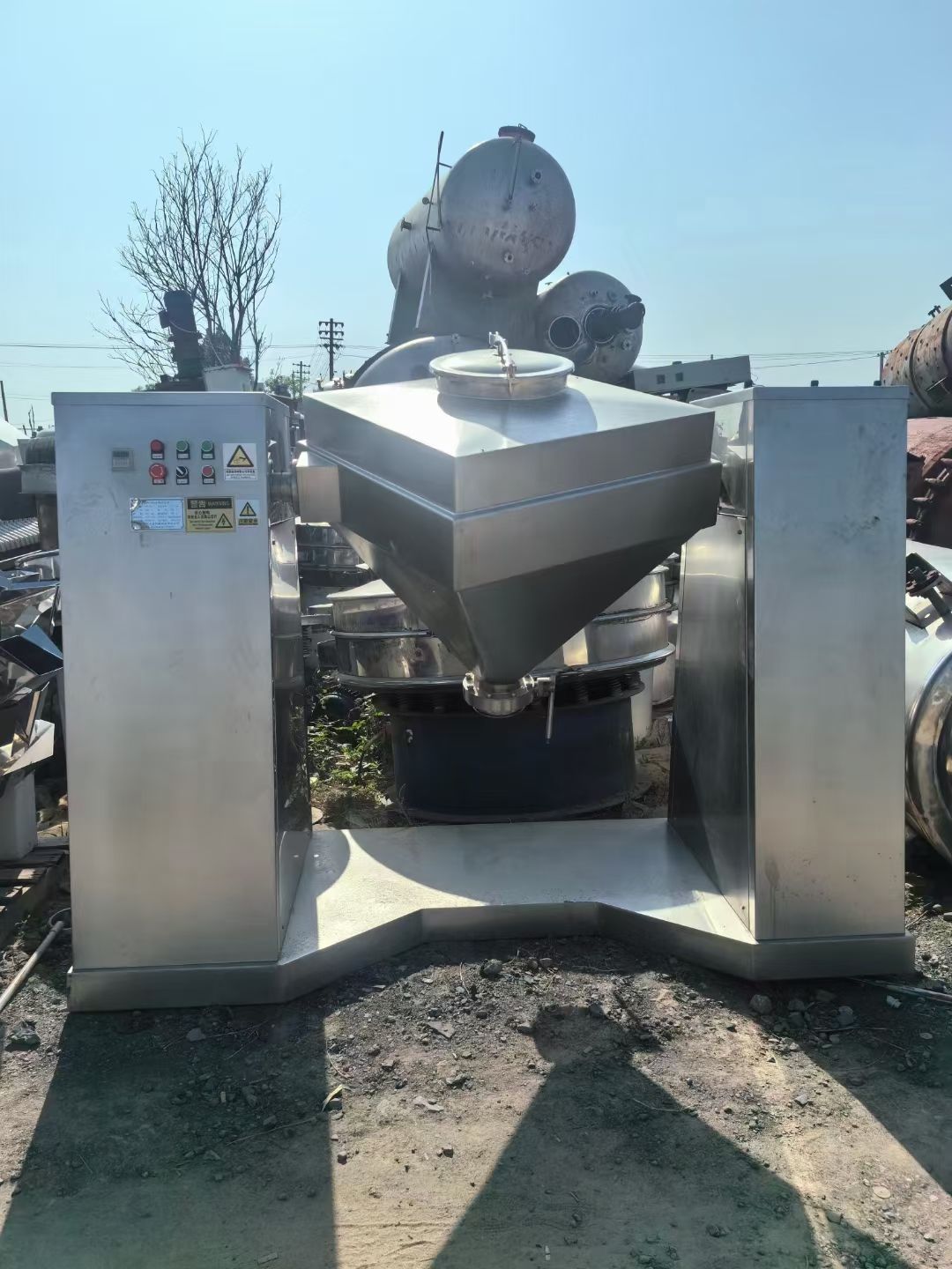 转让二手方锥混合机 一台容积300L全不锈钢方锥混-1