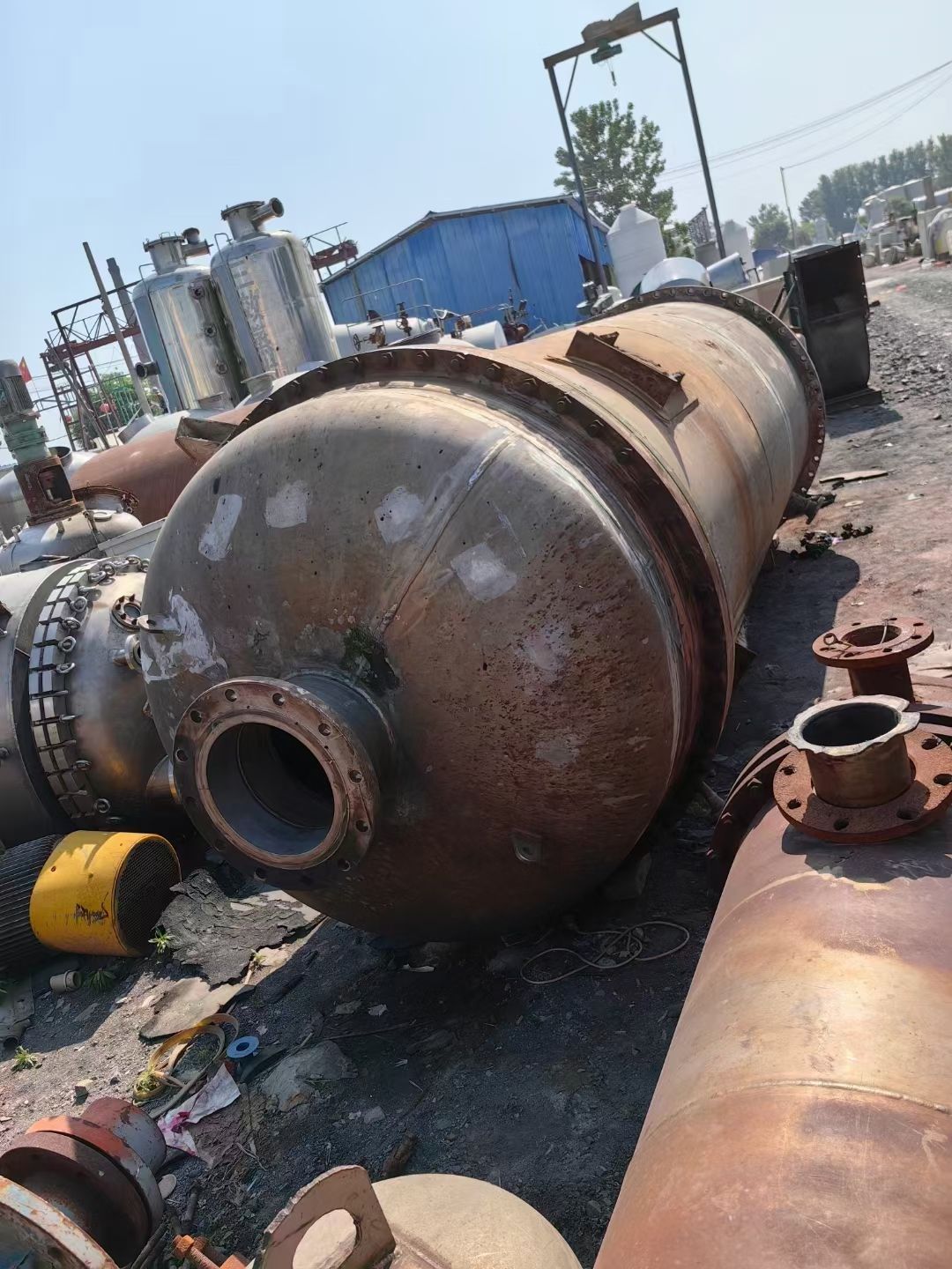 转让二手列管冷凝器 一台440平方重型38管列管冷-2