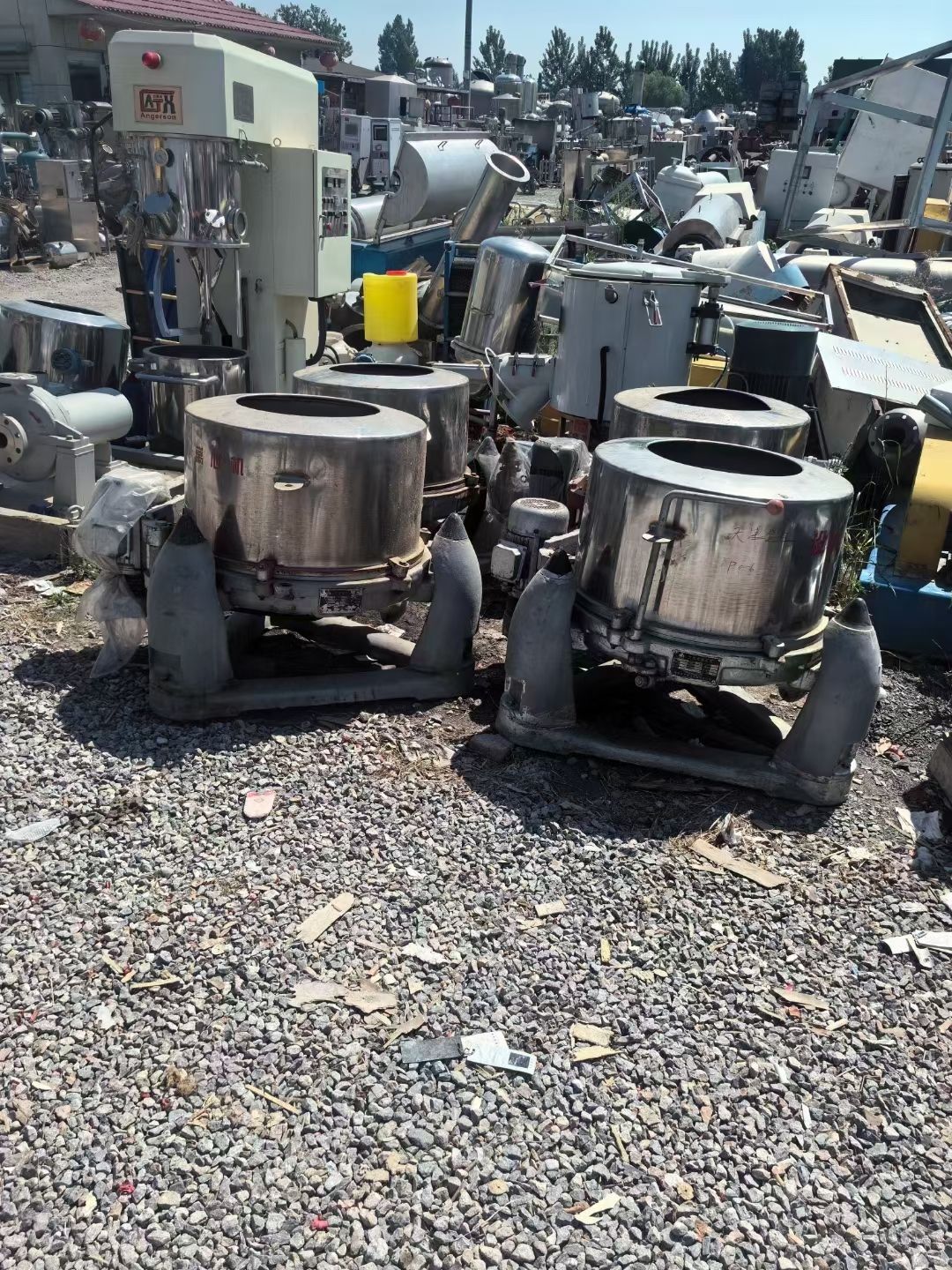 转让二手三足离心机 五台600型底部防腐脱水三足离-2