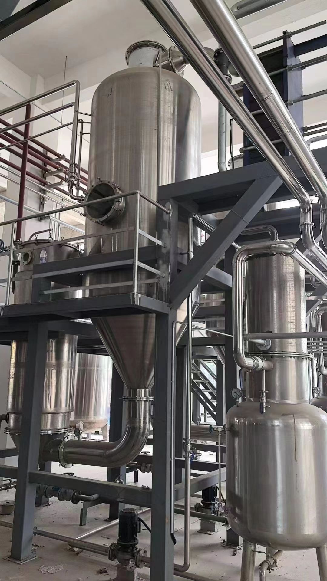 转让二手强制循环蒸发器 三套单效三吨撬装式强制循环-1