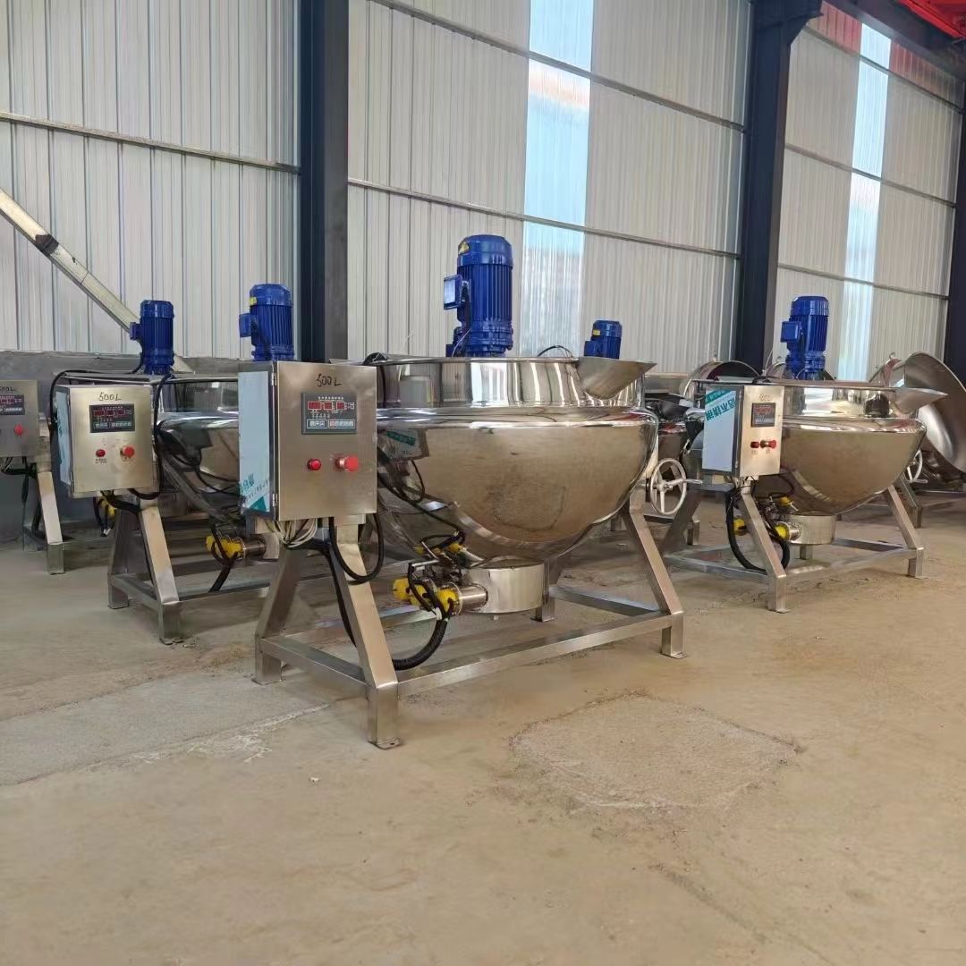 转让二手不锈钢夹层锅 容积300升-600升电加热-2