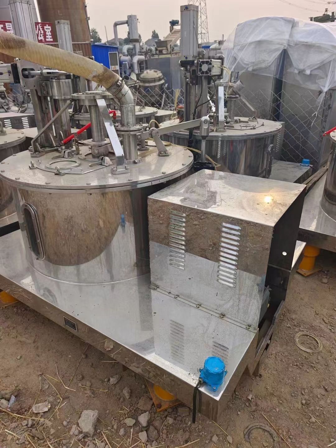 转让二手平板离心机 六台1250型气动平板刮刀下卸-2