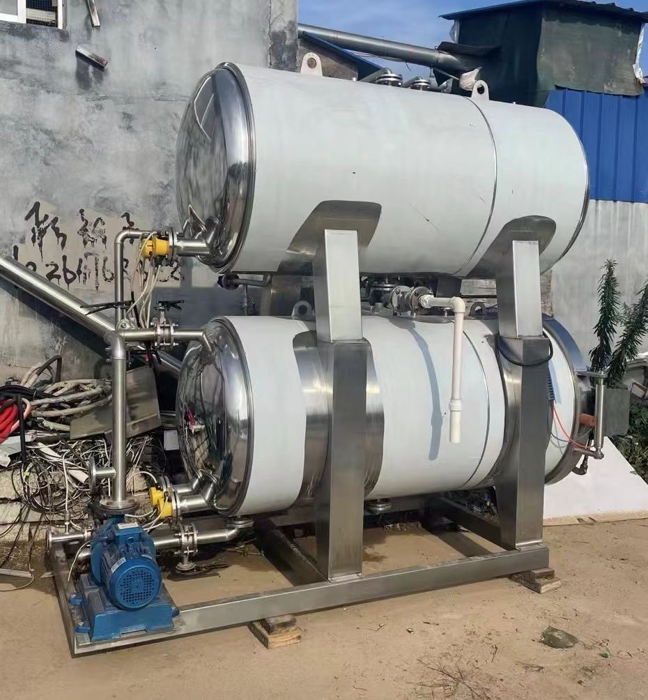 转让二手双层杀菌锅 一台1.32立方气动开门电加热-1