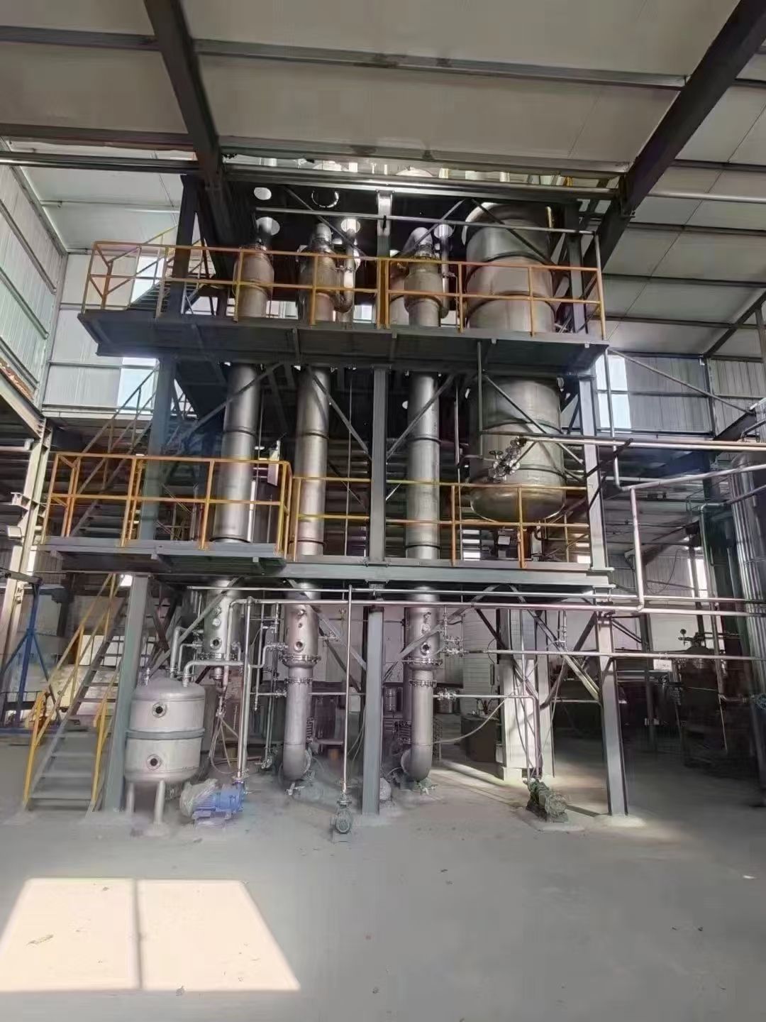 转让二手强制循环蒸发器 一套双效1吨材质316强制-1