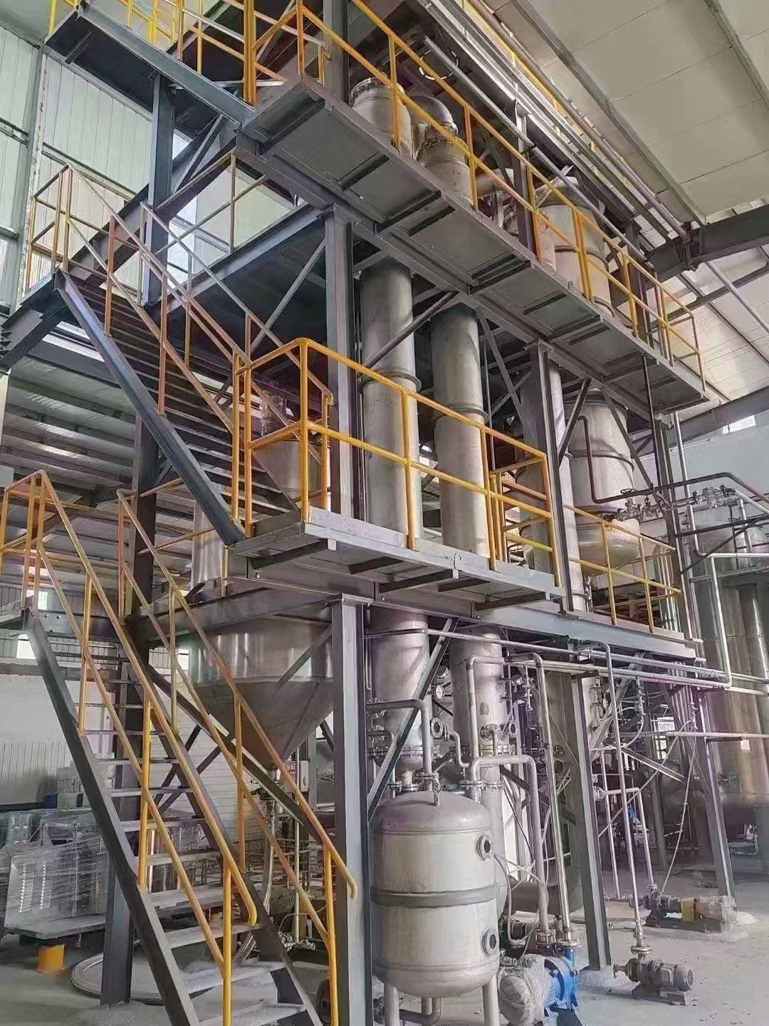 转让二手强制循环蒸发器 一套双效1吨材质316强制-2