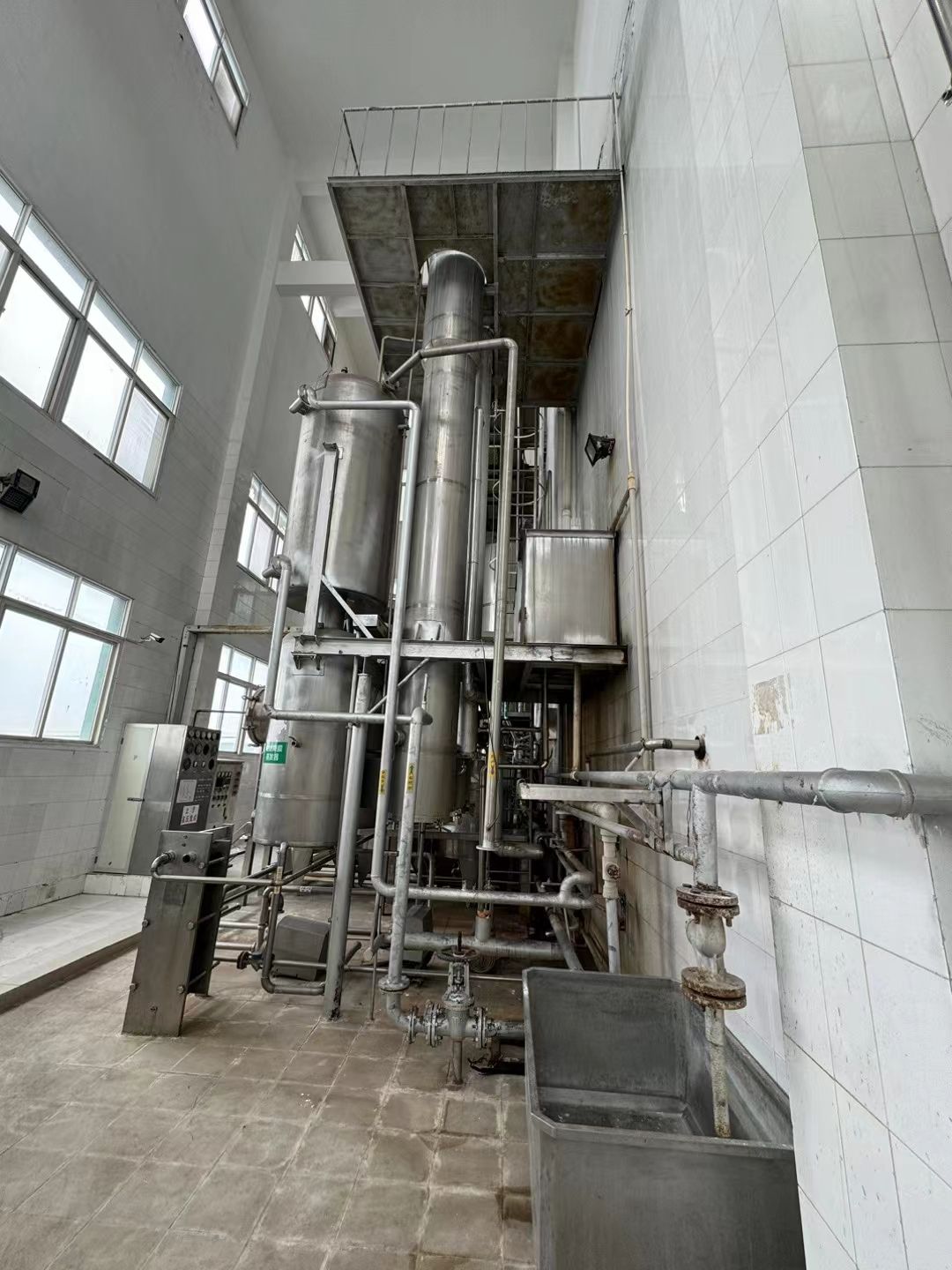 转让二手浆膜蒸发器 一套双效2.4吨浆膜式蒸发器-1