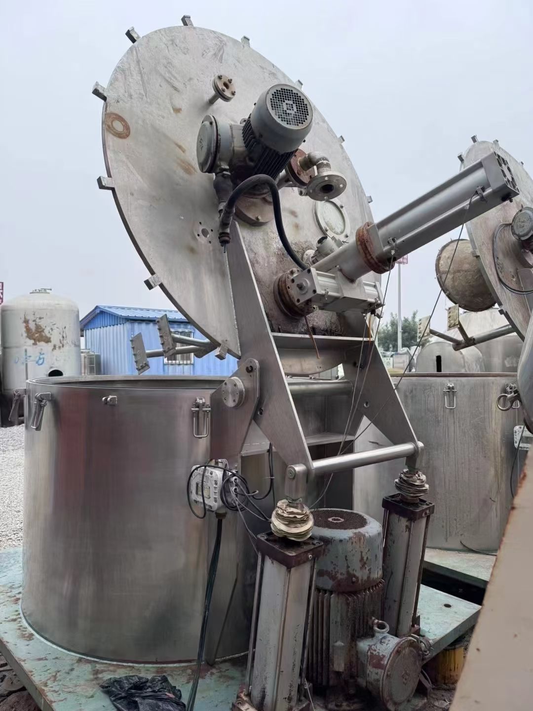 转让二手平板离心机 四台1500型带布料器全自动平-2