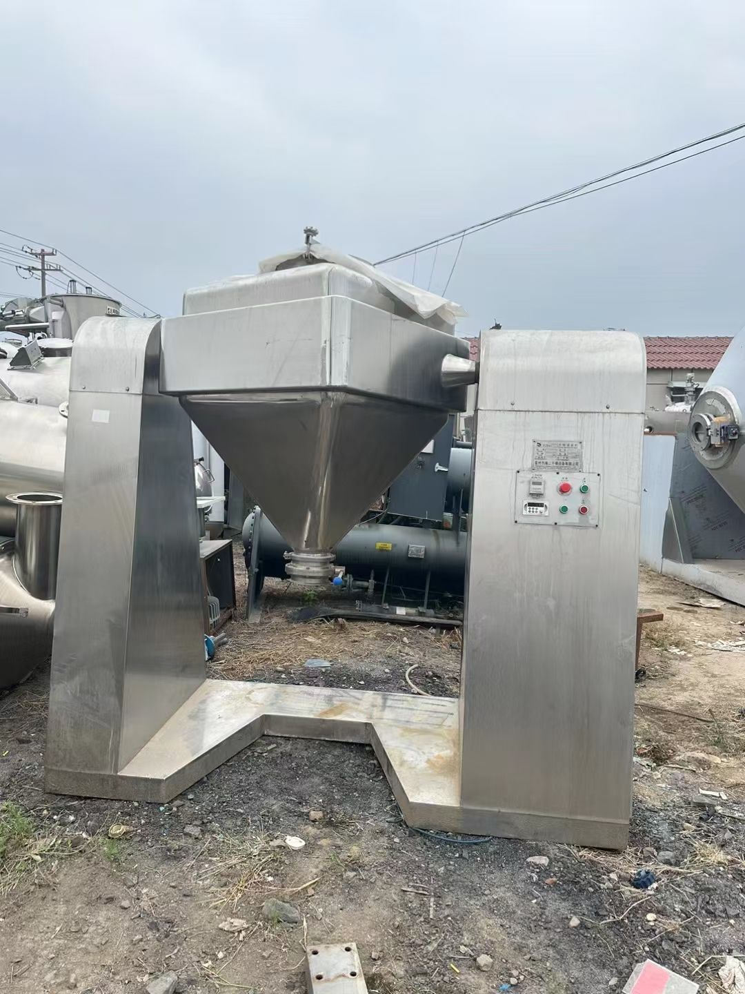 转让二手方锥混合机 一台容积500L全不锈钢制药级-1