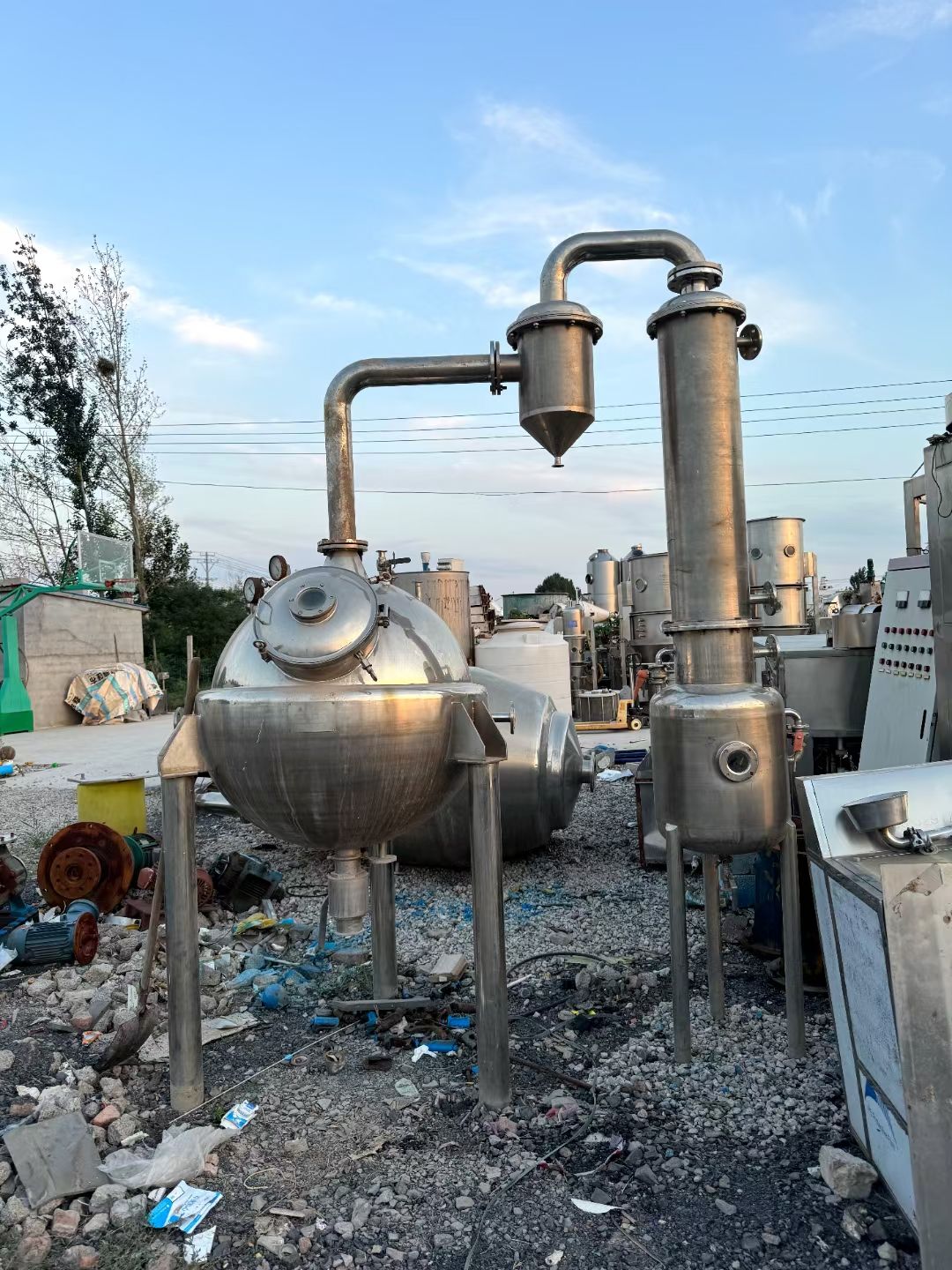 转让二手浓缩蒸发器 一套单效500升球型式浓缩蒸发-1