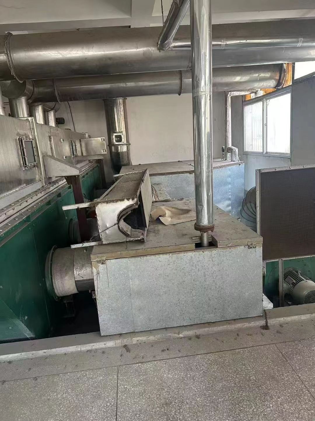 转让二手流化床干燥机 一套宽度1.8米X7.5米振-2